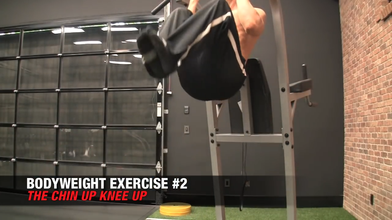 chin up knee up bodyweight exercise