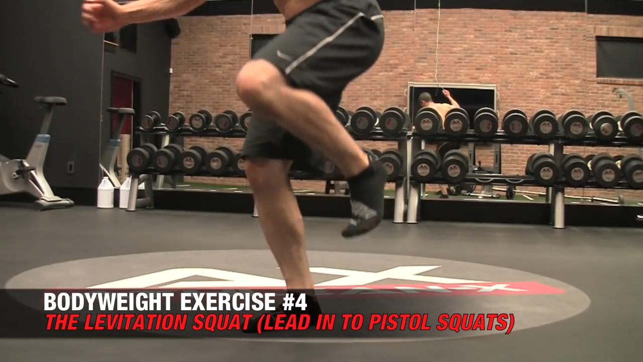 levitation squat bodyweight exercise