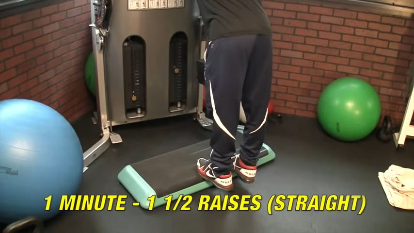 1.5 calf raises toes straight