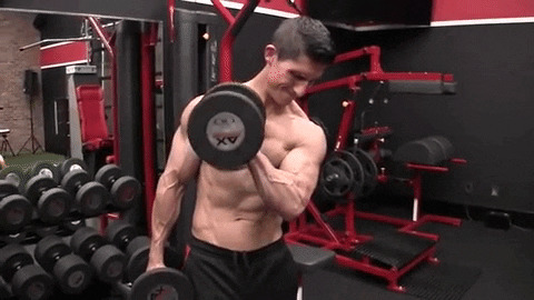 pronated forearm crossbody hammer curl exercise