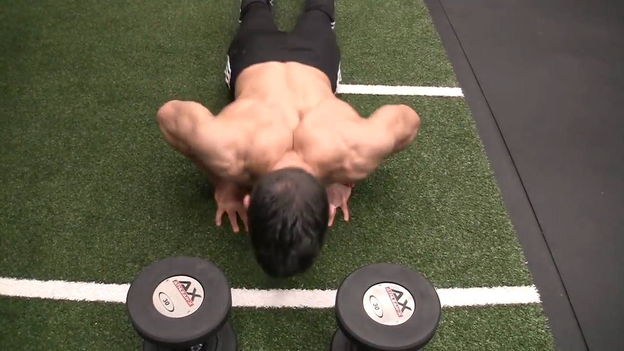 bodyweight plyo diamond cutter pushup