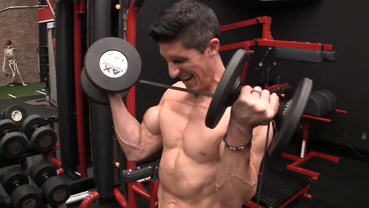 banded dumbbell curl