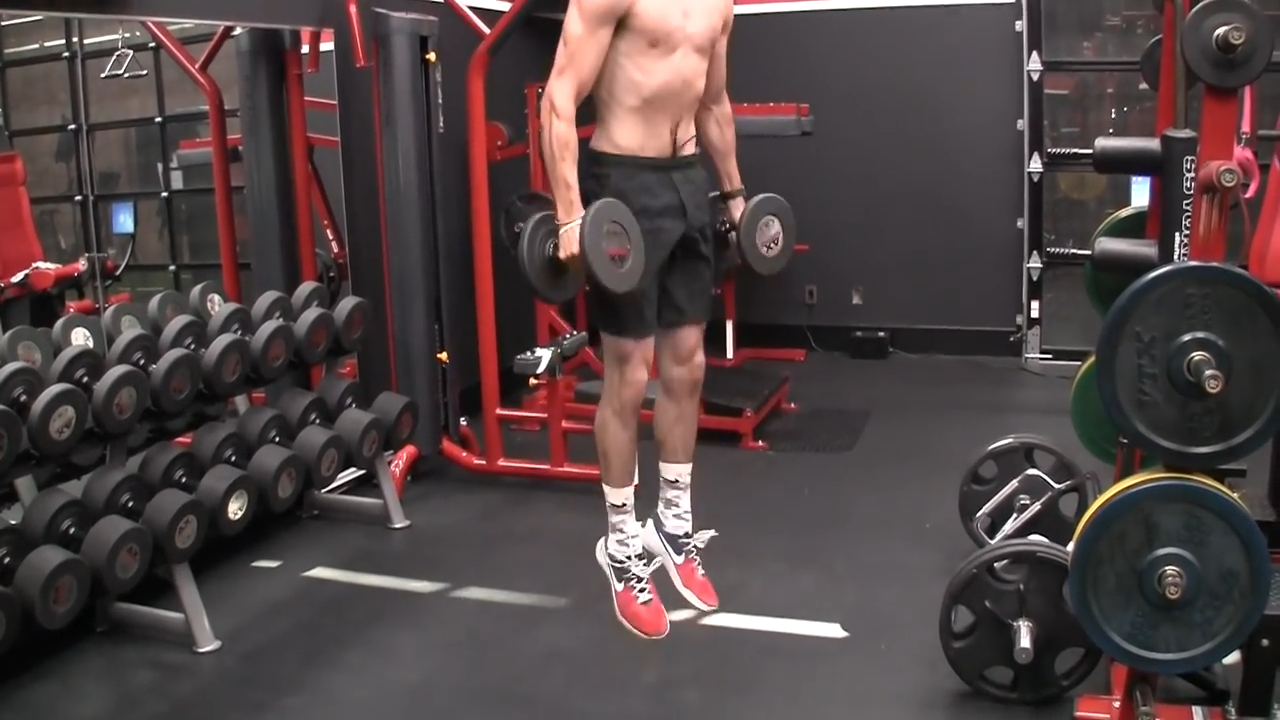 dumbbell jump squat