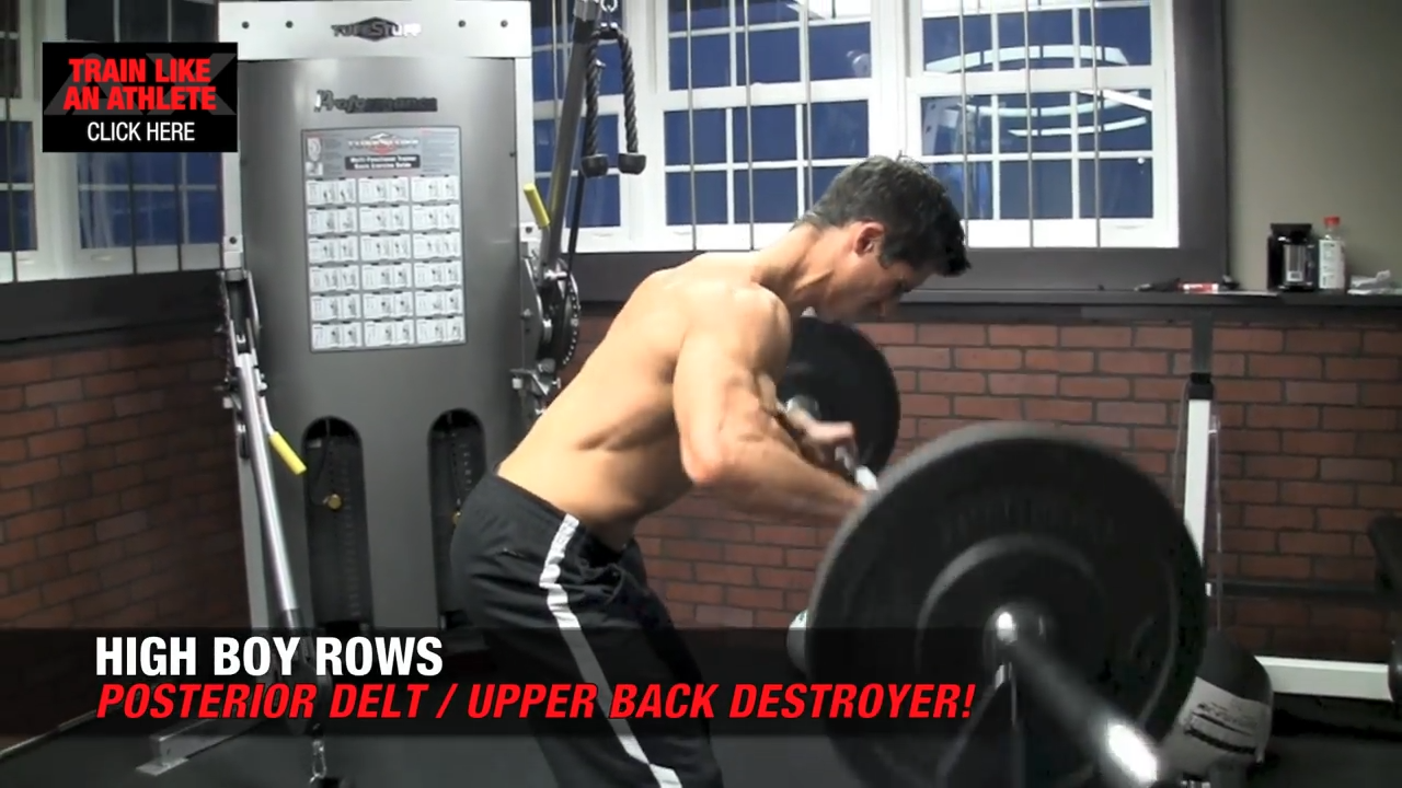 high boy rows shoulder exercise