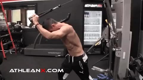 cable triceps pushaway