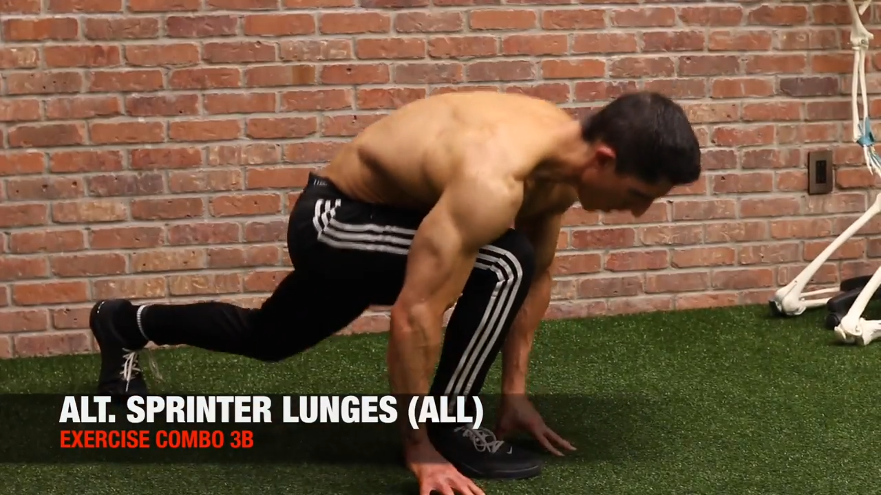 alternating sprinter lunges