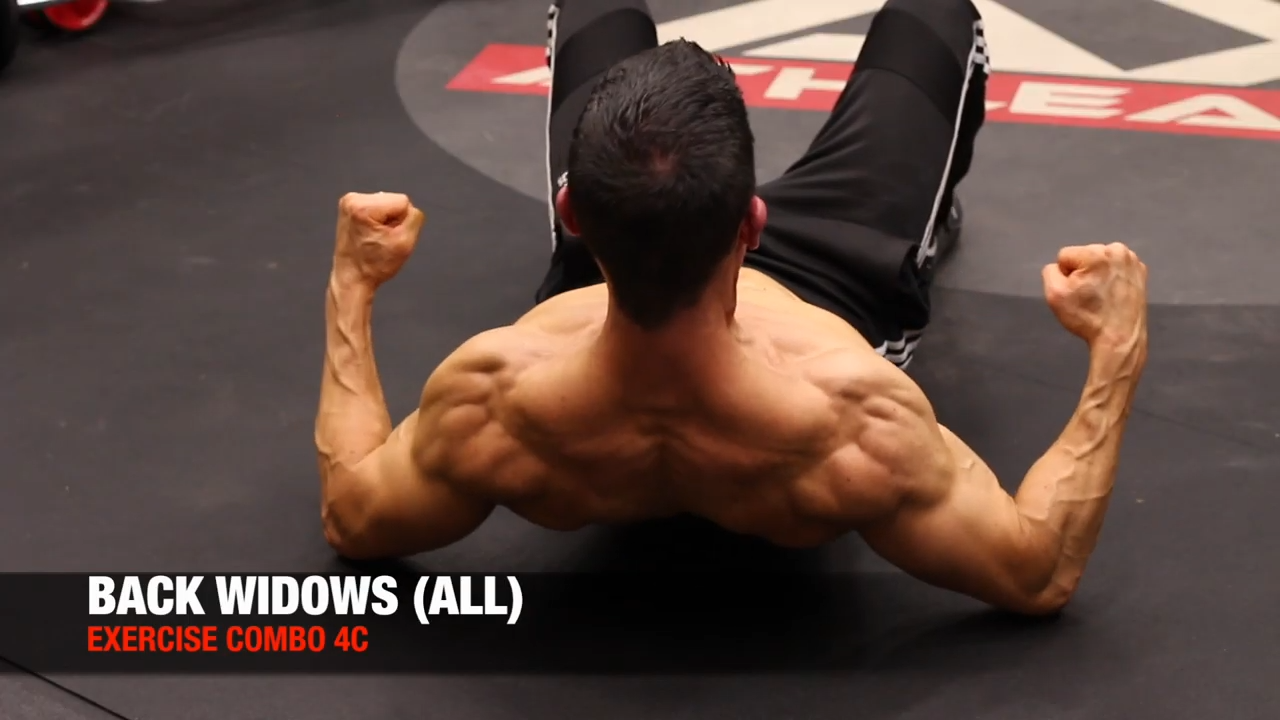 back widow bodyweight exercise