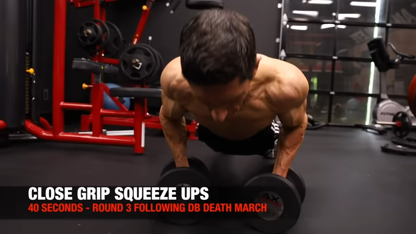 close grip squeeze ups