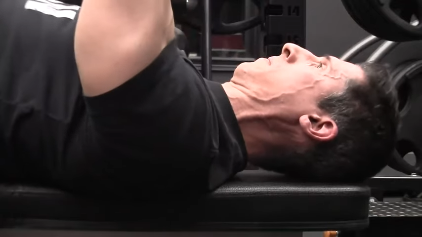 retract shoulder blades in bench press