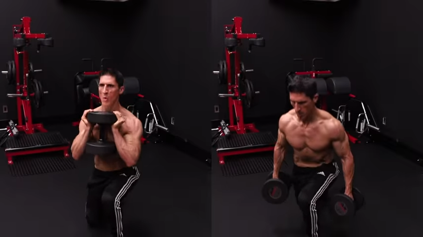 dumbbell goblet lunge