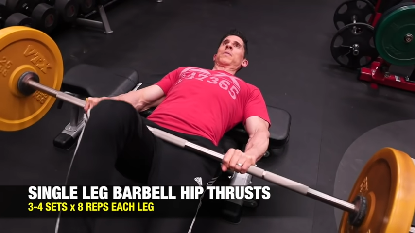 single leg hip thrusts