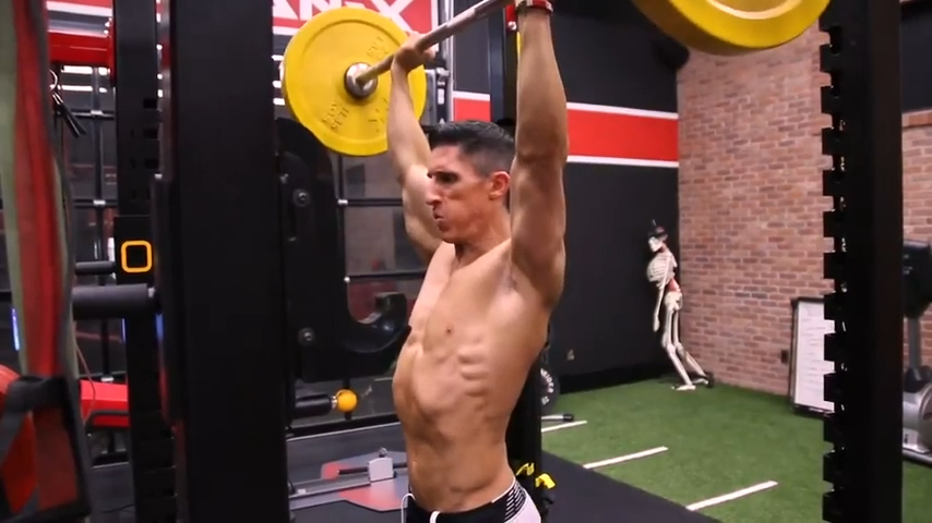 overhead barbell press