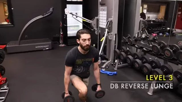 dumbbell reverse lunge