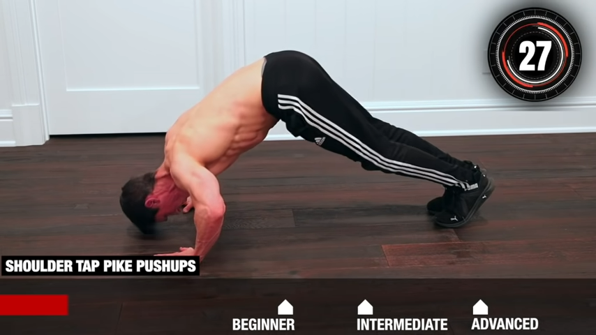 shoulder tap pike pushups