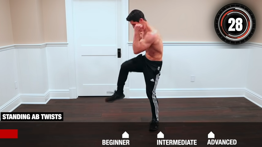 standing ab twists