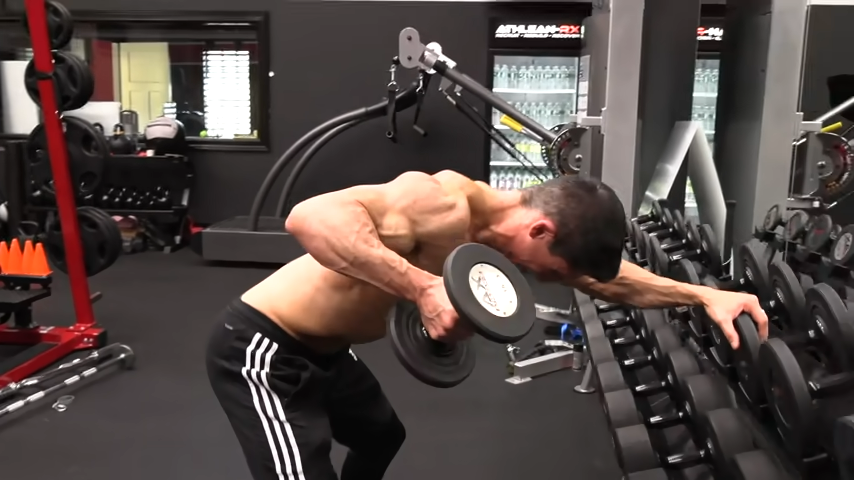 dumbbell rear delt row