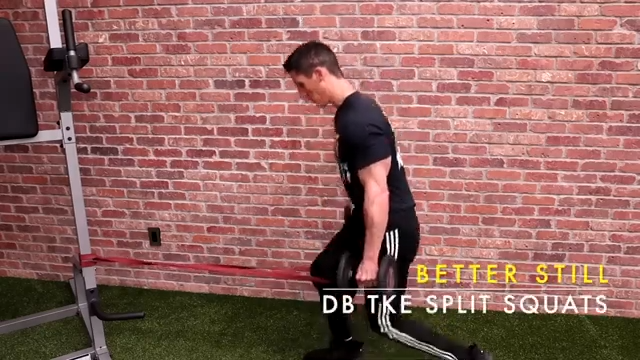 dumbbell TKE split squat