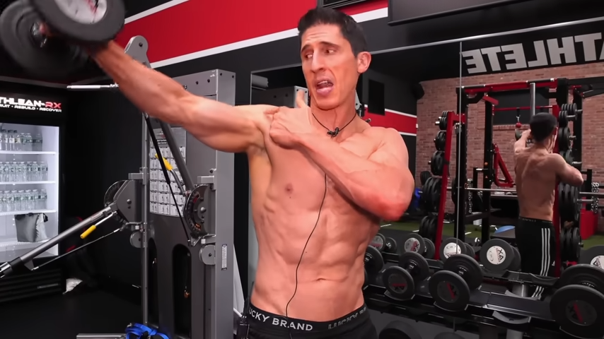 straight arm lateral raise