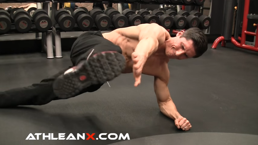 straight leg to hand side plank